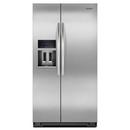 35-7/16 in. 13 cu. ft. Side-by-Side Refrigerator in Stainless Steel/Grey