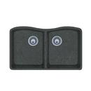 Swan Corporation Nero 32 x 21 in. 1 Hole Composite Double Bowl Undermount Kitchen Sink 