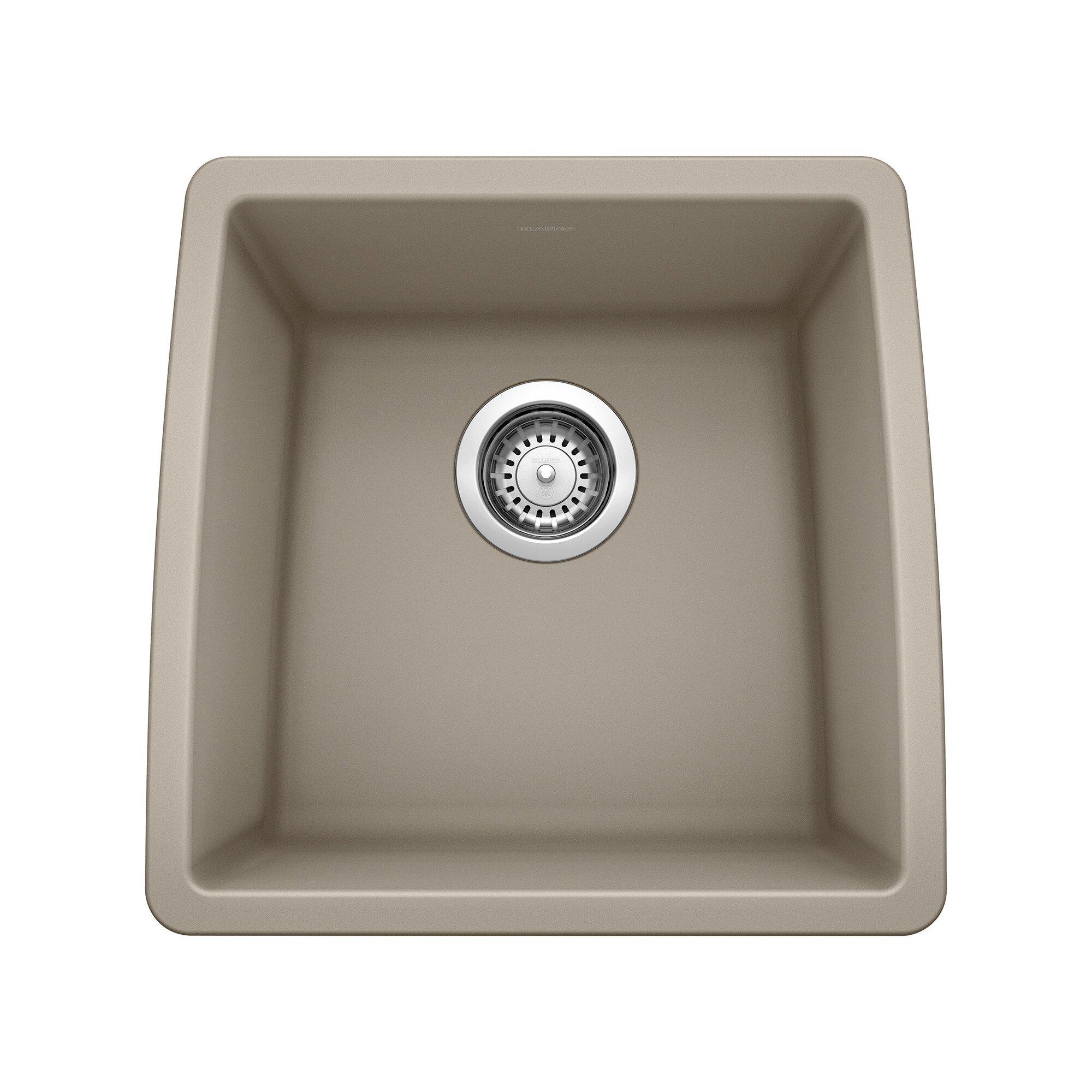 BLANCO Truffle 17-1/2 x 17 x 9 in. Under-Mount Single Bowl Sink 