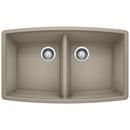 BLANCO Truffle 33 x 20 in. No Hole Composite Double Bowl Undermount Kitchen Sink 