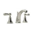 Perrin & Rowe Polished Nickel Two Handle Widespread Bathroom Sink Faucet Lever Handle 
