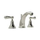 Perrin & Rowe Polished Nickel Two Handle Widespread Bathroom Sink Faucet 