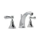 Perrin & Rowe Polished Chrome Two Handle Widespread Bathroom Sink Faucet Lever Handle 