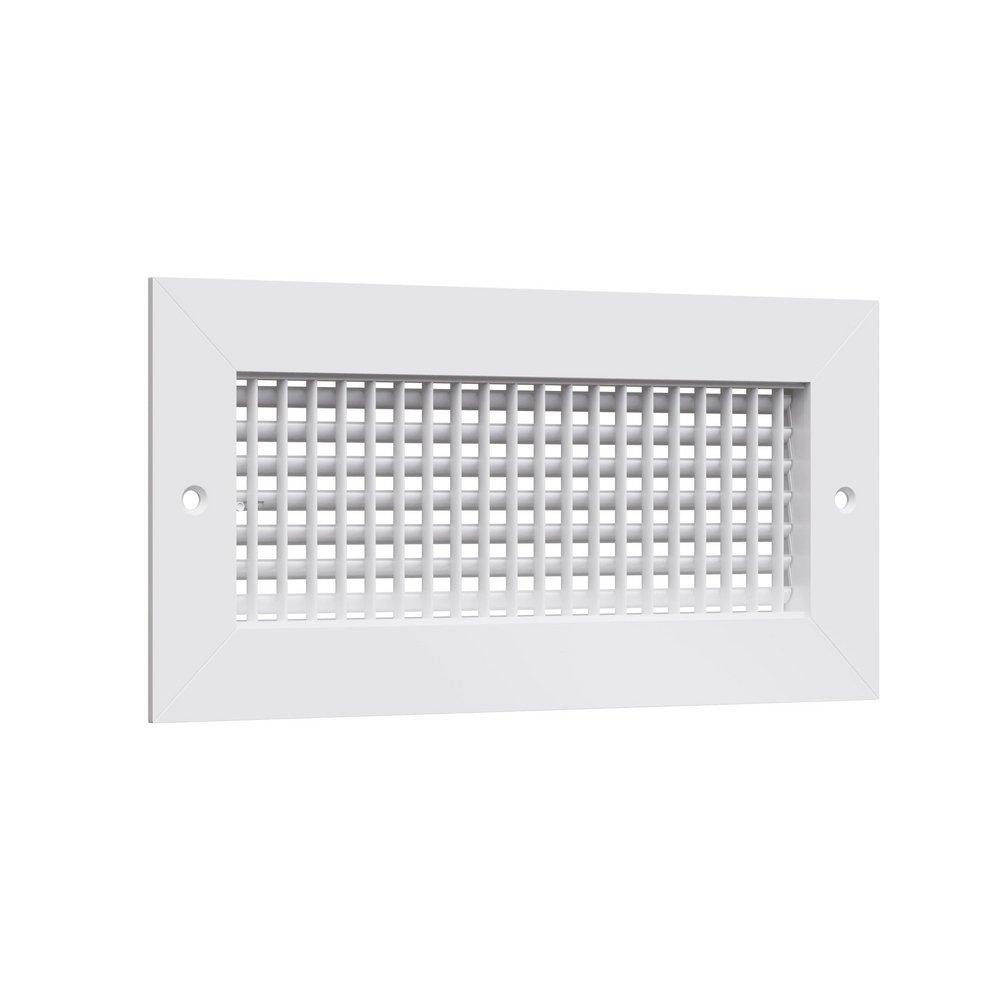 PROSELECT&reg; White 6 in. Residential Ceiling & Sidewall Register in White 1-way Steel 