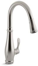 Single Handle Pull Down Kitchen Faucet with Three-Function Spray, Magnetic Docking and Sweep Spray Technology in Vibrant® Stainless