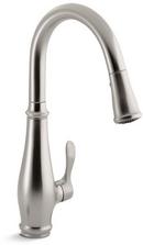 KOHLER Vibrant Stainless Single Handle Pull Down Kitchen Faucet with Three-Function Spray, Magnetic Docking and Sweep Spray Technology 