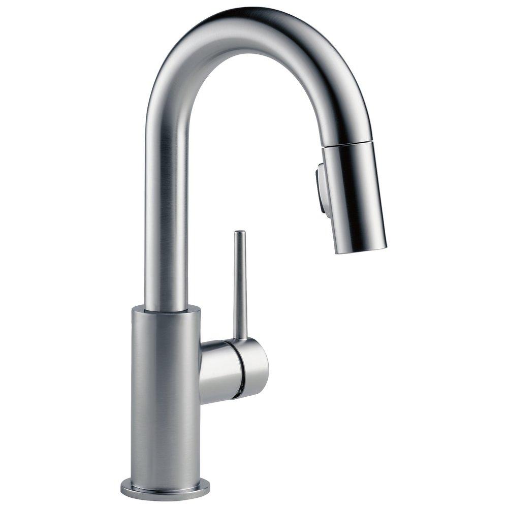 Delta Faucet Arctic Stainless Single Handle Lever Bar Faucet 