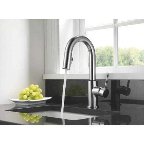 Delta Faucet Champagne Bronze Single Handle Pull Down Kitchen Faucet 