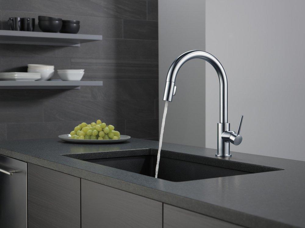 Delta Faucet Arctic Stainless Single Handle Pull Down Kitchen Faucet 