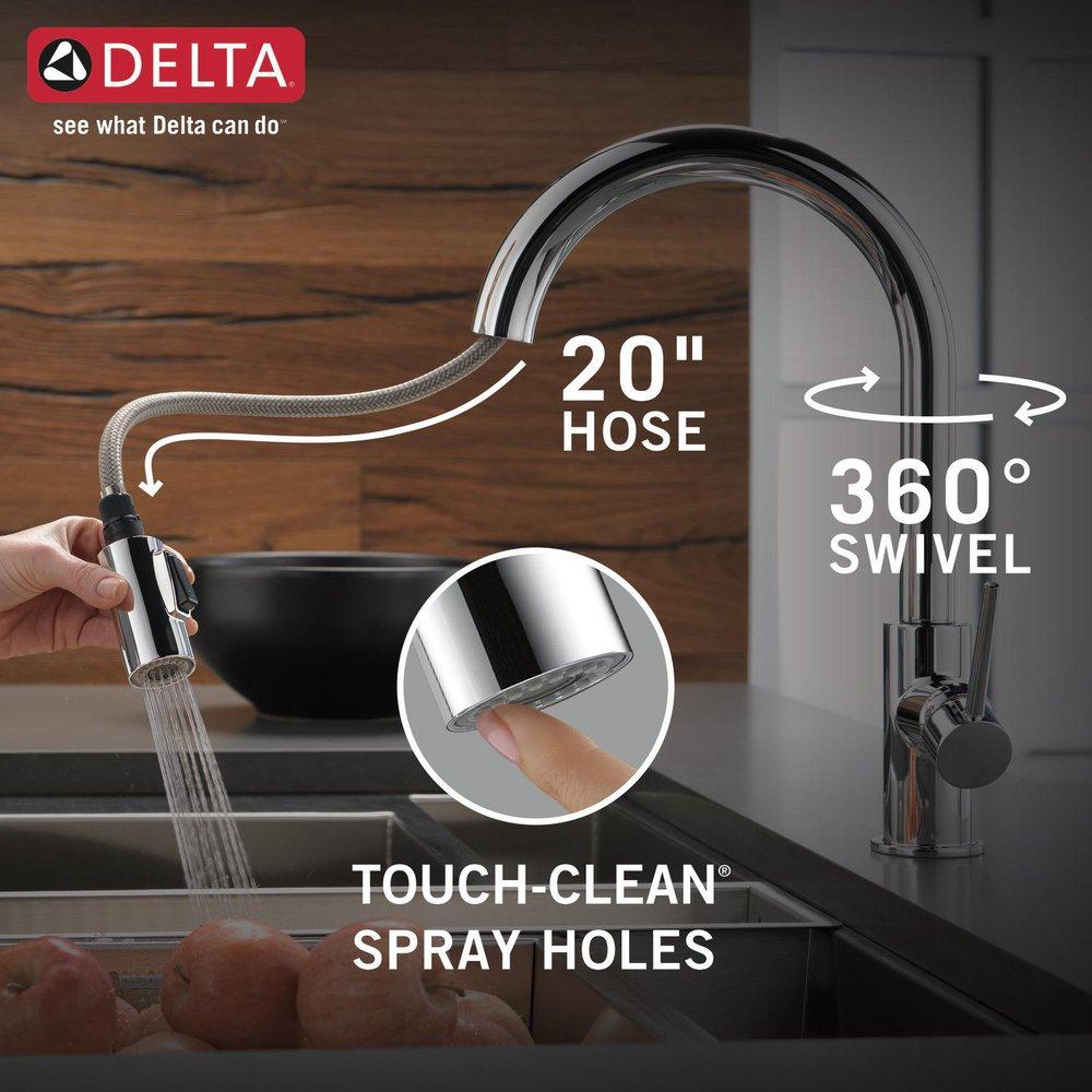 Delta Faucet Chrome Single Handle Pull Down Kitchen Faucet 