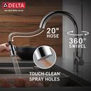 Delta Faucet Chrome Single Handle Pull Down Kitchen Faucet 