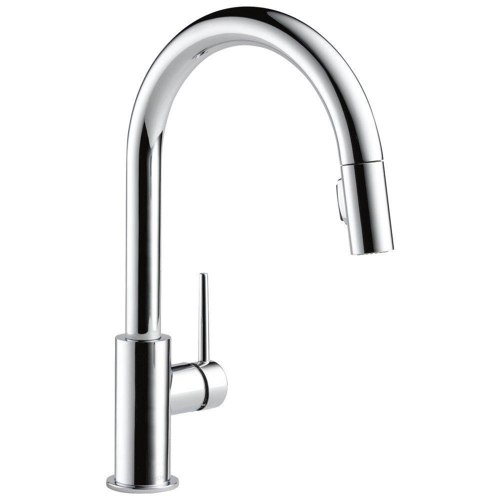 Delta Faucet Chrome Single Handle Pull Down Kitchen Faucet 