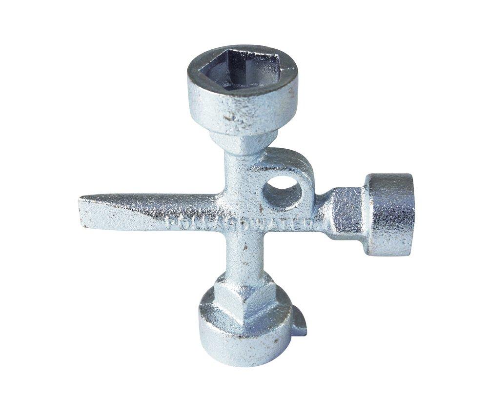 Pollardwater Silver 27/32 in x 1-1/32 in x 1-1/16 in Meter Pit Key 
