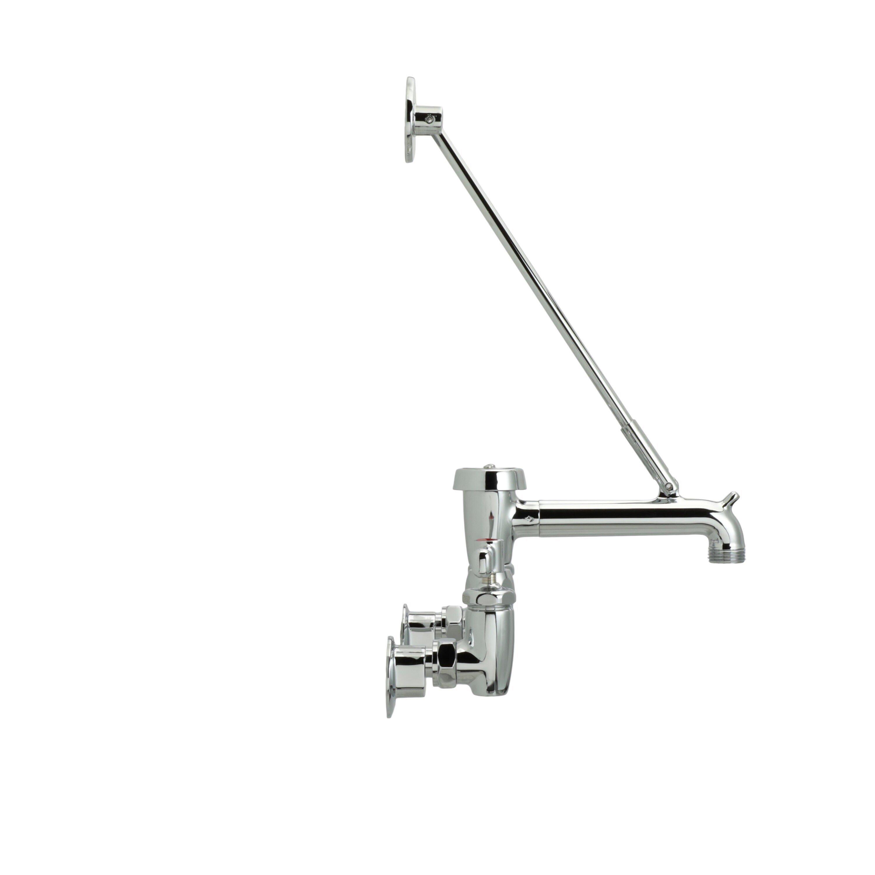 Zurn Polished Chrome Double Lever Handle Sink Faucet 6 in. Vacuum Breaker Spout 