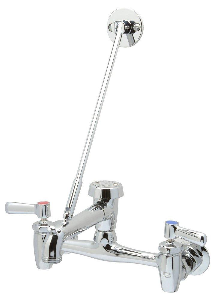 Zurn Polished Chrome Two Lever Handle Wall Mount Service Faucet 