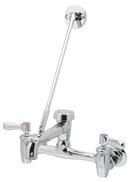 Zurn Polished Chrome Two Lever Handle Wall Mount Service Faucet 
