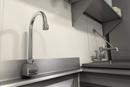 Zurn Polished Chrome Double Lever Handle Sink Faucet 6 in. Vacuum Breaker Spout 
