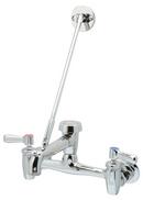 Zurn Polished Chrome Double Lever Handle Sink Faucet 6 in. Vacuum Breaker Spout 