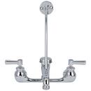 Two Lever Handle Wall Mount Food Service Faucet in Polished Chrome