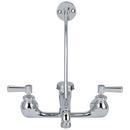 Zurn Polished Chrome Two Lever Handle Wall Mount Food Service Faucet 