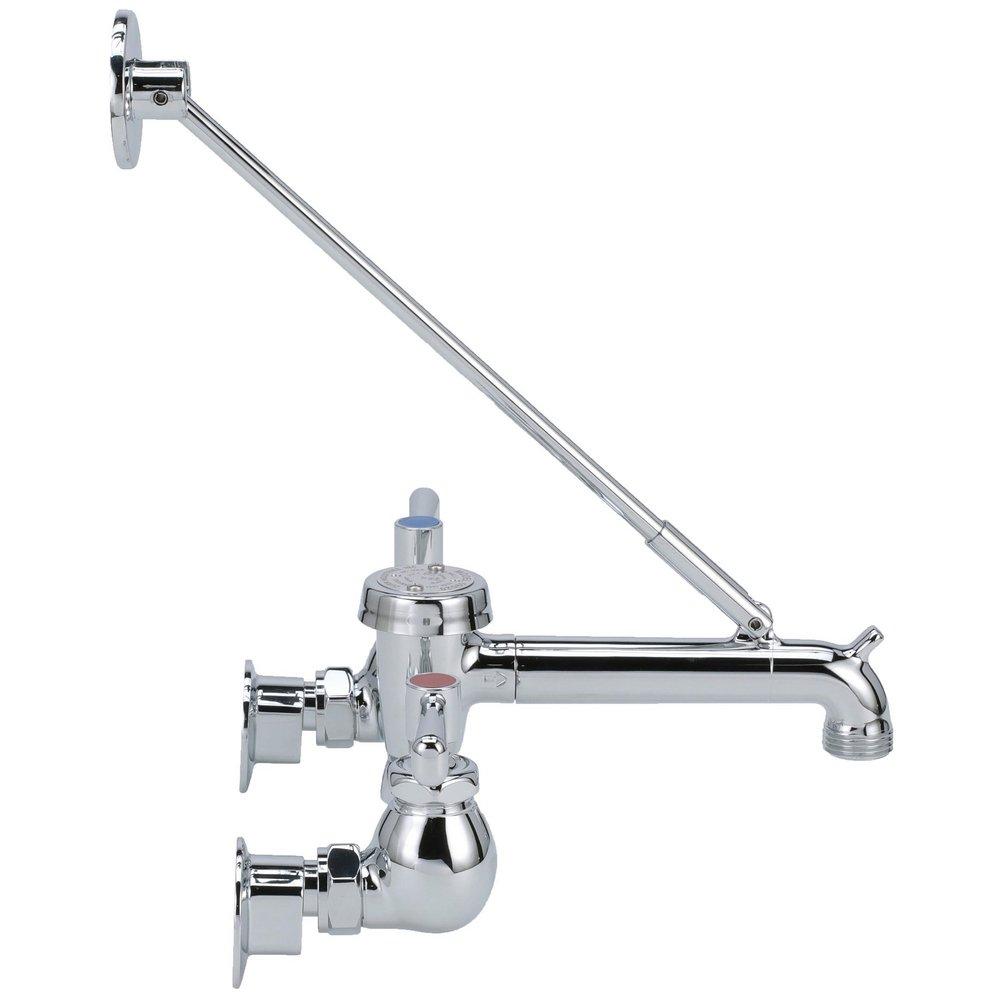 Zurn Polished Chrome Two Lever Handle Wall Mount Food Service Faucet 