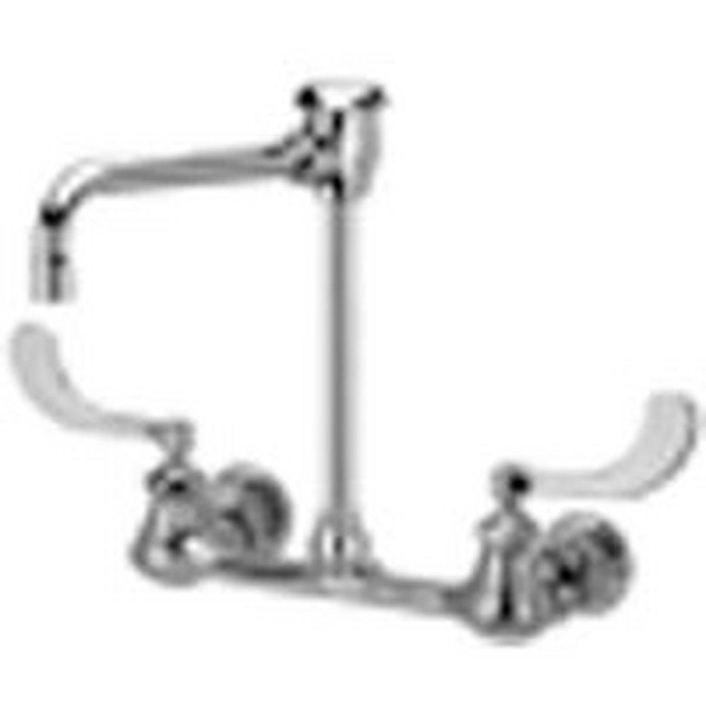 Zurn Chrome Plated Two Handle Wall Mount Bathroom Sink Faucet 