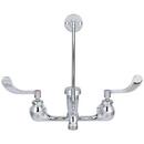 Two Wristblade Handle Wall Mount Food Service Faucet in Polished Chrome