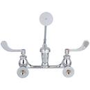 Zurn Polished Chrome Two Wristblade Handle Wall Mount Food Service Faucet 