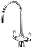 Wall Mount Lab Faucet with Double Lever Handle in Polished Chrome