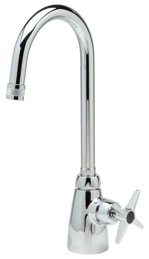 Zurn Polished Chrome Single Handle Cross Deck Mount Lab Faucet 