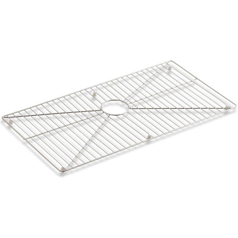 KOHLER Stainless Steel Bottom Basin Sink Rack For 36 in. Single-Bowl Apron Front Sink 