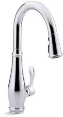 Single Handle Pull Down Kitchen Faucet with Three-Function Spray, Magnetic Docking and Sweep Spray Technology in Polished Chrome