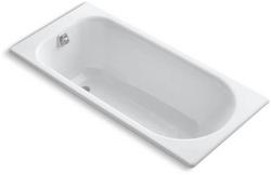 59 x 28 in. Soaker Drop-In Bathtub with Reversible Drain in White