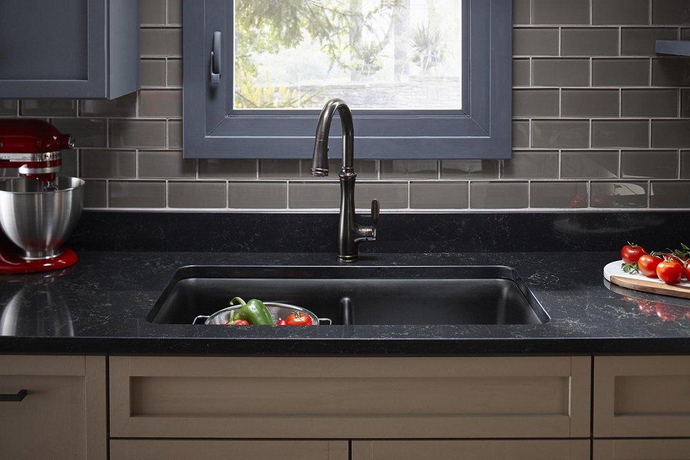 KOHLER Vibrant Stainless Single Handle Pull Down Kitchen Faucet with Three-Function Spray, Magnetic Docking and Sweep Spray Technology 