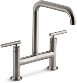 Two Handle Bridge Kitchen Faucet in Vibrant&reg; Stainless