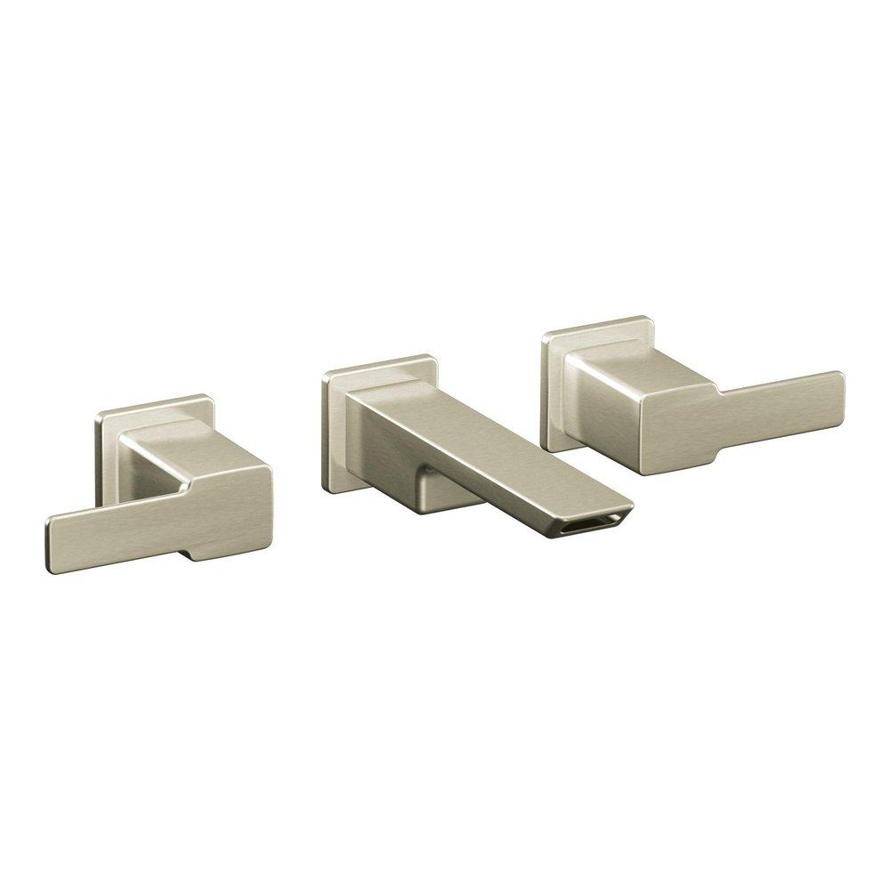 Moen Brushed Nickel Two Handle Widespread Bathroom Sink Faucet 