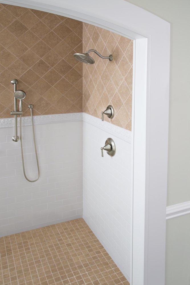 Moen Brushed Nickel Single Function Rainfall Showerhead 