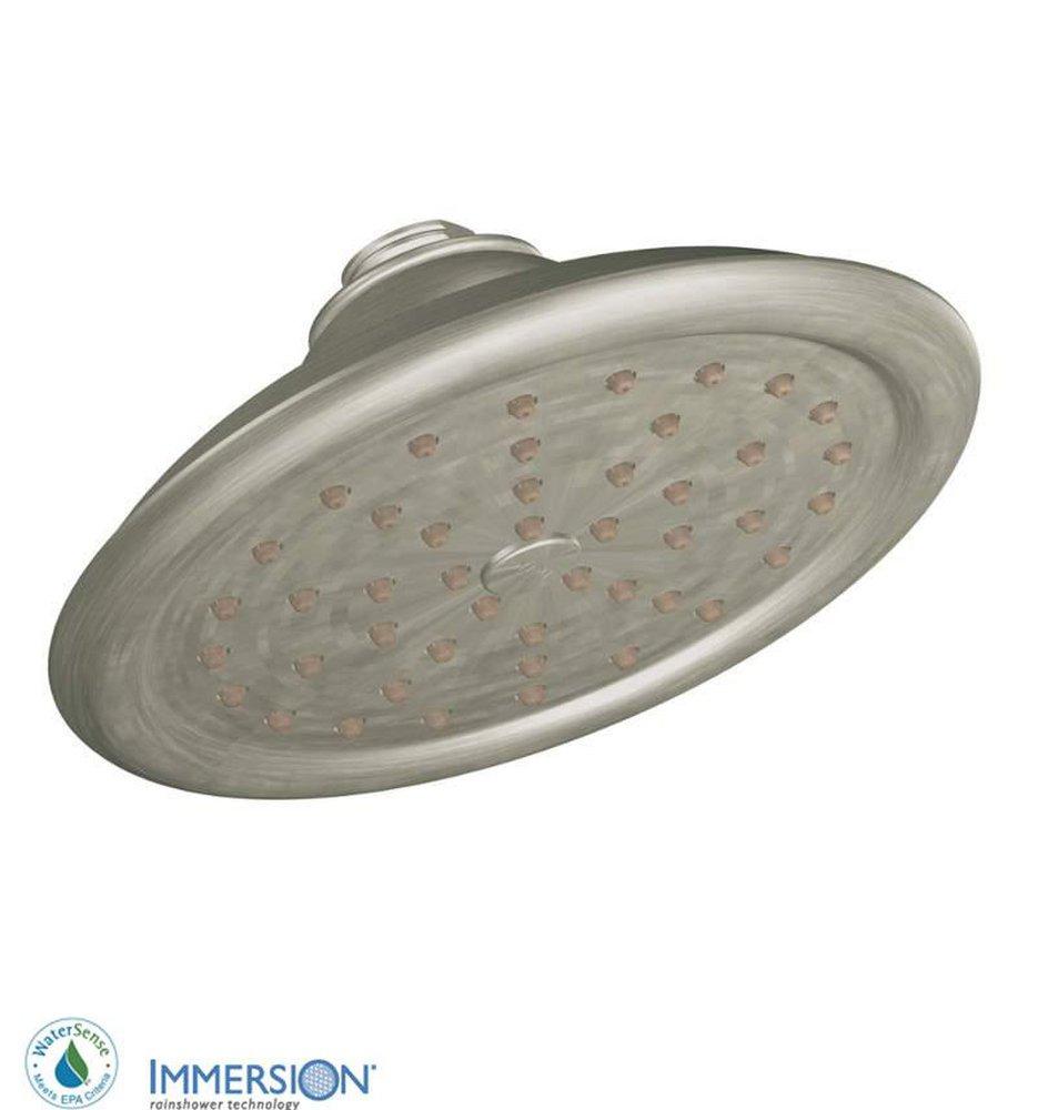Moen Brushed Nickel Single Function Rainfall Showerhead 
