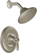 Single Lever Handle IPS Perforated Lever Shower Trim in Brushed Nickel