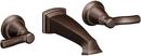 Double Lever Handle Wall Mount Bathroom Sink Faucet in Oil Rubbed Bronze