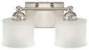 Minka Lavery Polished Nickel 7 in. 100W Bath Light in Polished Nickel with Etched Glass Shade 