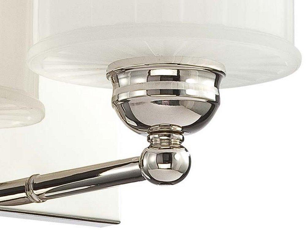 Minka Lavery Polished Nickel 7-1/2 in. 100W Bath Light in Polished Nickel with Etched Glass Shade 