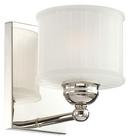 Minka Lavery Polished Nickel 7-1/2 in. 100W Bath Light in Polished Nickel with Etched Glass Shade 