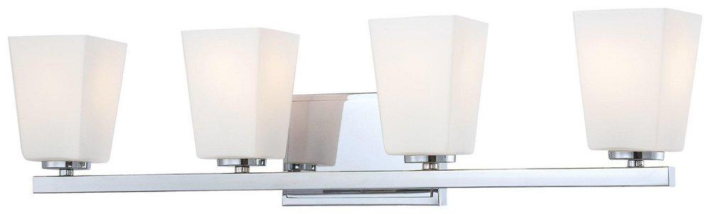 Minka Lavery Polished Chrome 7 in. 100W Bath Light in Polished Chrome with Etched Opal Glass Shade 