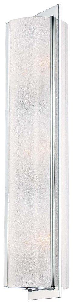 Minka Lavery Chrome 3-Light Wall Sconce with White Iris Glass Shade 