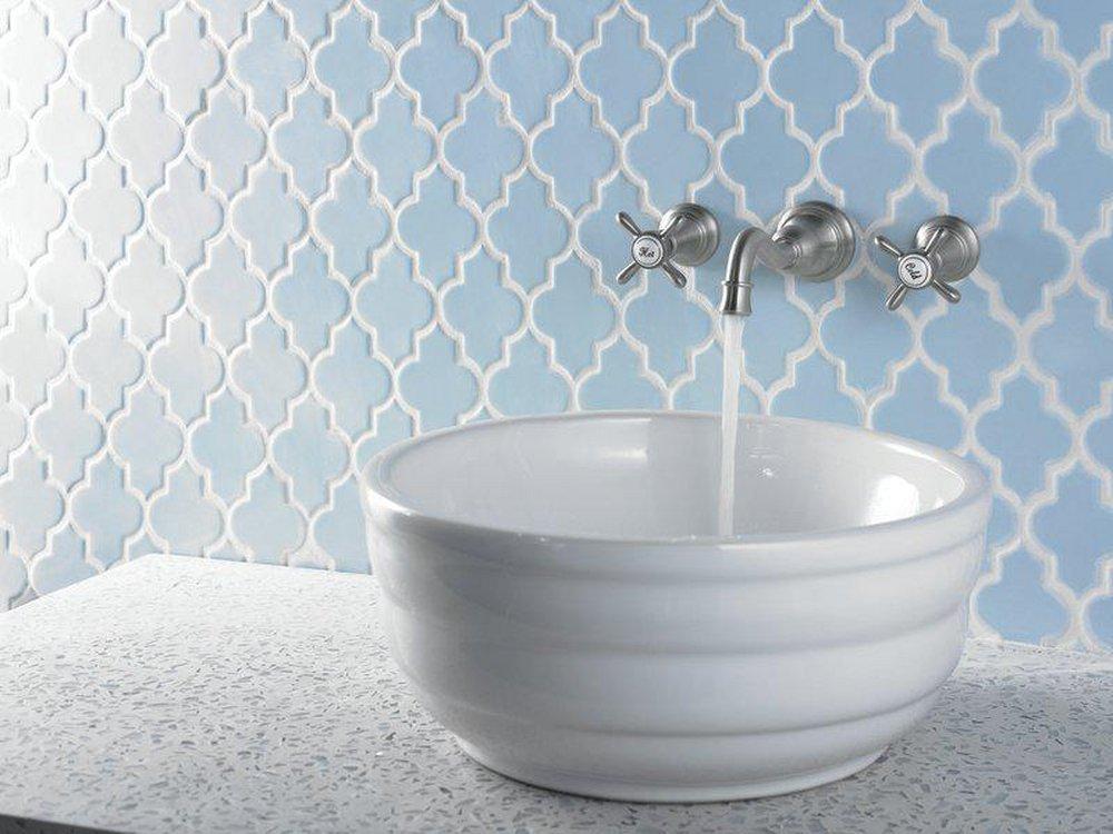 Moen Oil Rubbed Bronze Two Handle Wall Mount Widespread Bathroom Sink Faucet 