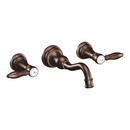 Moen Oil Rubbed Bronze Two Handle Widespread Bathroom Sink Faucet 