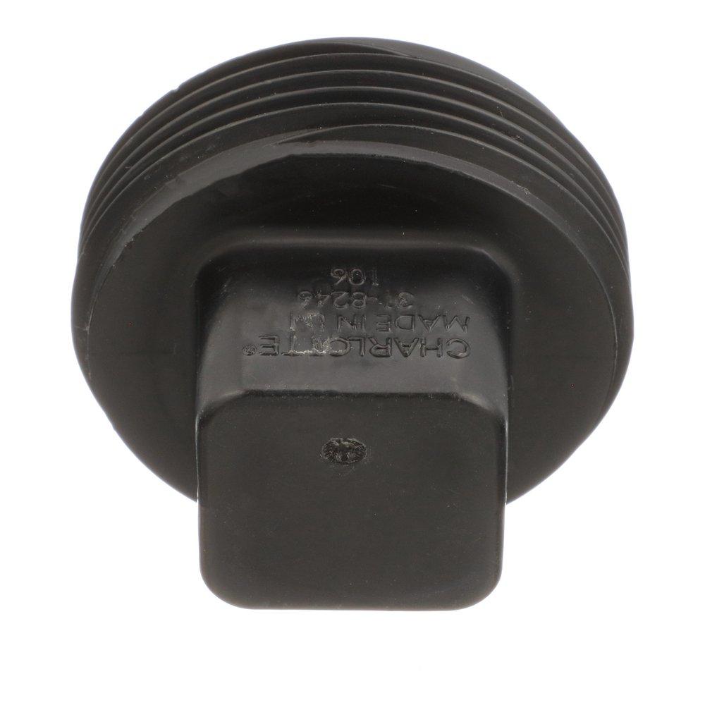 Black ABS DWV Cleanout Plug 