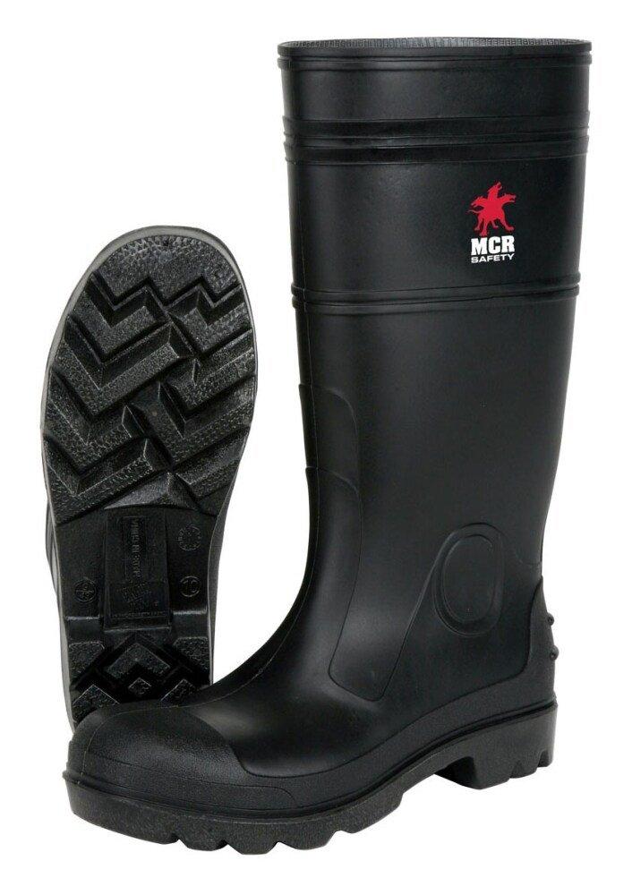 MCR Safety Black 15 in. Plastic Boots with Steel Toe in Black 