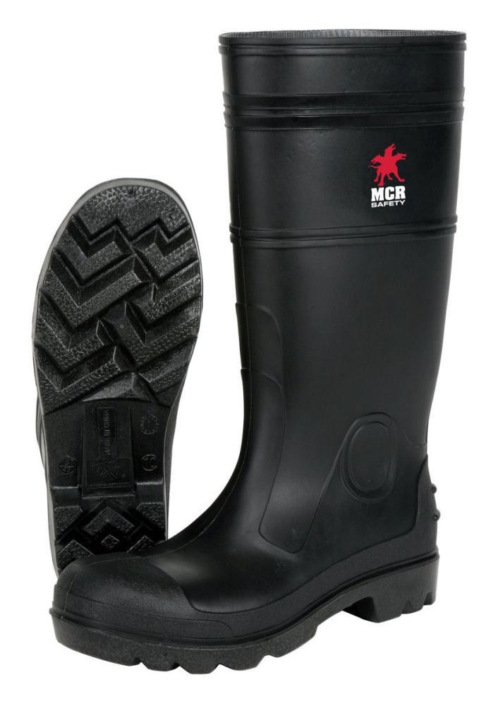 MCR Safety Black 15 in. Plastic Boots with Steel Toe in Black 